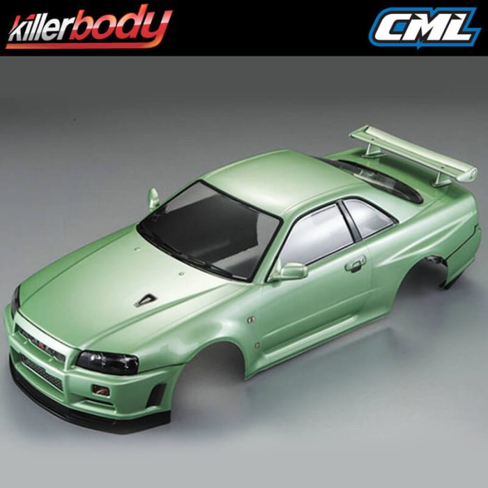 KILLERBODY NISSAN SKYLINE R34 195MM FINISHED BODY-GREEN - Image 1