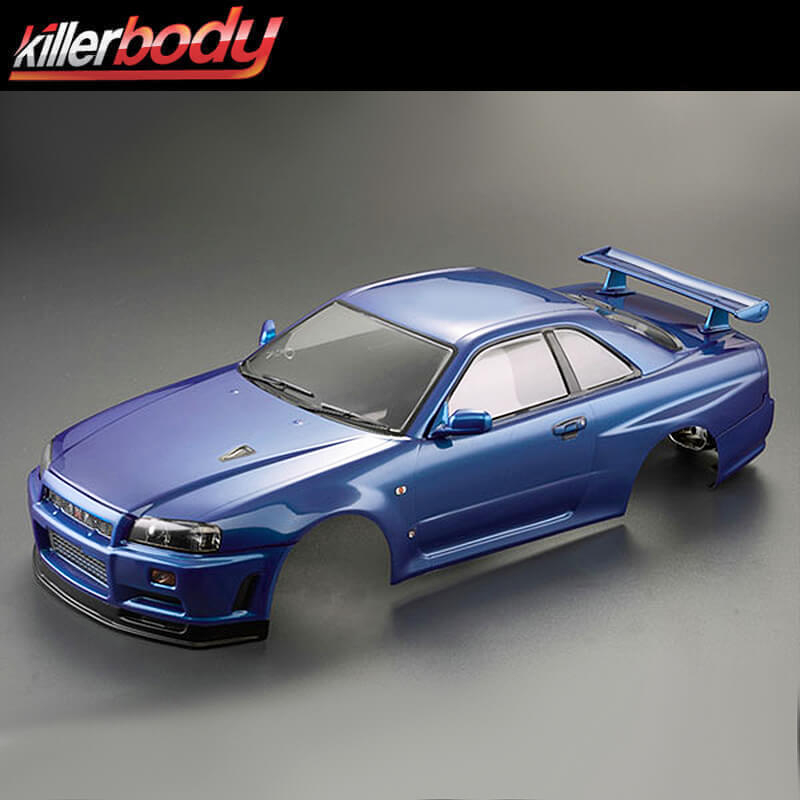 image KILLERBODY NISSAN SKYLINE R34 195MM FINISHED BODY-BLUE - Image 1