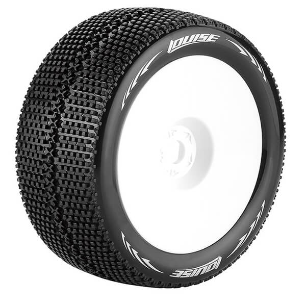 image LOUISE RC T-TURBO 1/8 FR/RR SOFT 1/2" OFFSET WHITE - Image 1