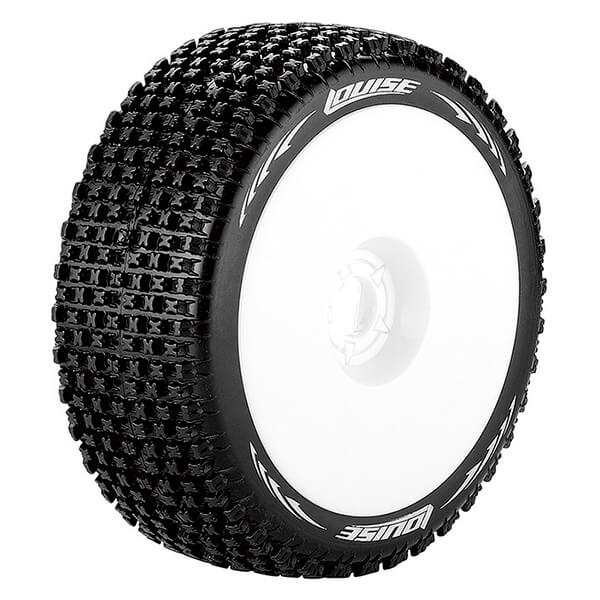 image LOUISE RC B-PIRATE 1/8 FR/RR SOFT HEX 17MM WHITE - Image 1