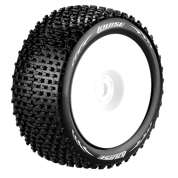 image LOUISE RC T-PIRATE 1/8 FR/RR SOFT 0 OFFSET WHITE - Image 1