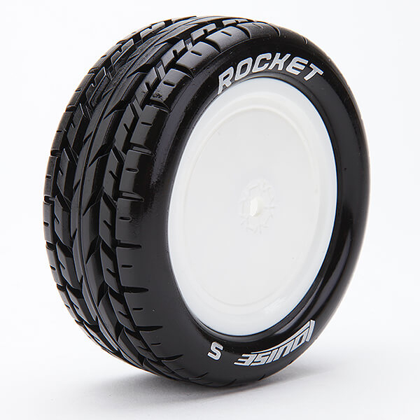 image LOUISE RC E-ROCKET 1/10 4WD/FR SOFT KYOSHO HEX 12MM WHITE - Image 1