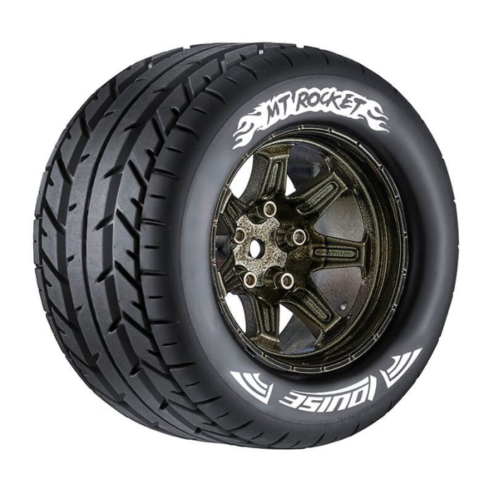 LOUISE RC MT-ROCKET 1/10 SOFT HEX 14MM BLACK CHROME ARRMA G - Image 1