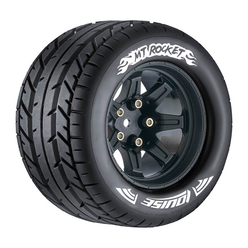 image LOUISE RC MT-ROCKET 1/10 SOFT HEX 14MM BLACK ARRMA GRANITE - Image 1