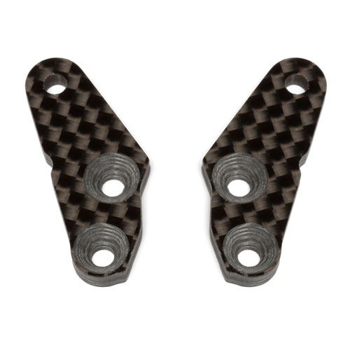 image ASSOCIATED RC8B3 FT STEERING BLOCK ARMS + 2 DEGREES - GRAPHITE (PR) - Image 1