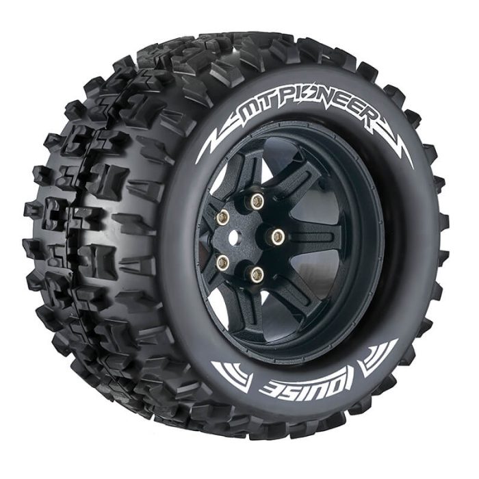 LOUISE RC MT-PIONEER 1/10 SOFT HEX 14MM BLACK ARRMA GRANITE - Image 1