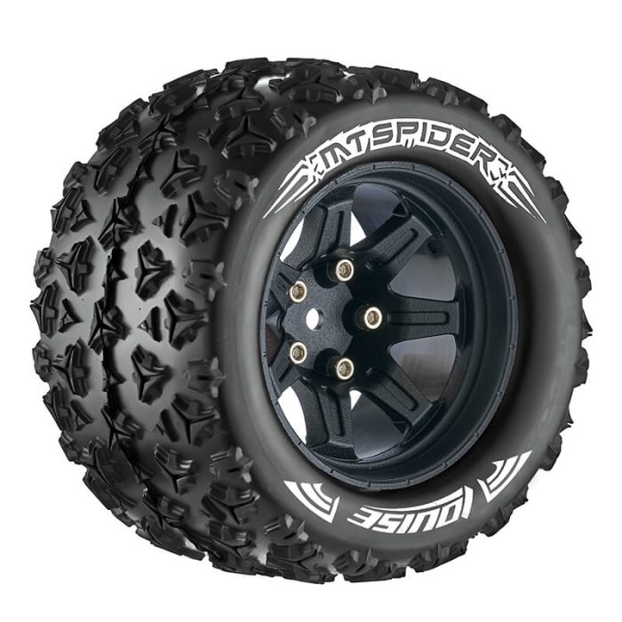 LOUISE RC MT-SPIDER 1/10 SOFT HEX 14MM BLACK ARRMA GRANITE - Image 1