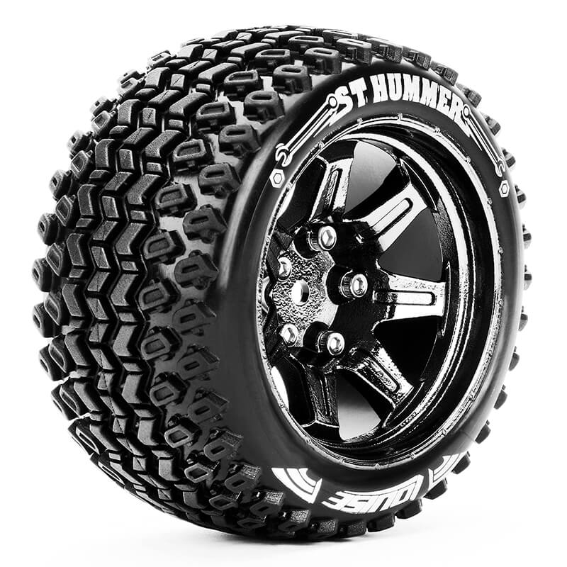 image LOUISE RC ST-HUMMER 1/10 SOFT HEX 14MM BLACK CHROME ARRMA G - Image 1