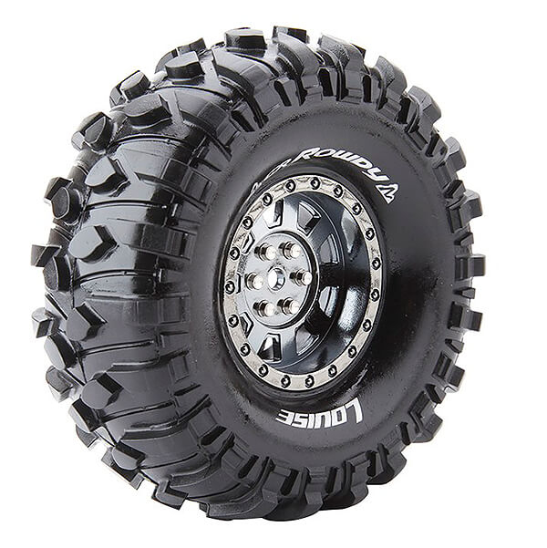 image LOUISE RC CR-ROWDY 1/10 1.9 SUPER SOFT BLACK CHROME HEX 12MM - Image 1