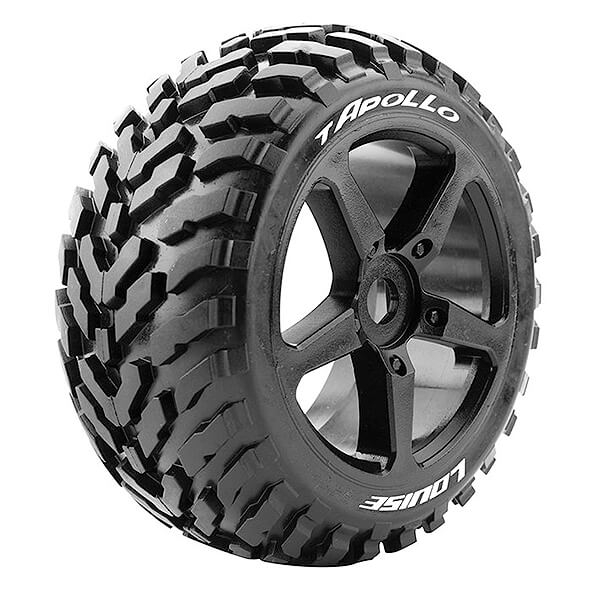 image LOUISE RC T-APOLLO 1/8 FR/RR SOFT 0 OFFSET BLACK - Image 1