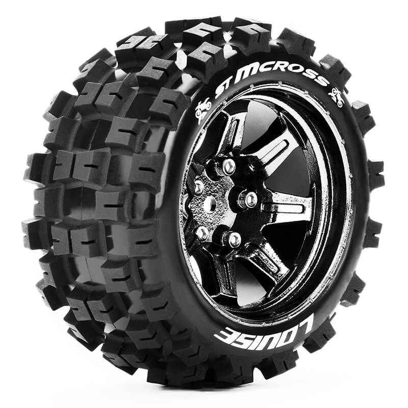 image LOUISE RC ST-MCROSS 1/10 SOFT HEX 14MM BLACK CHROME ARRMA G - Image 1