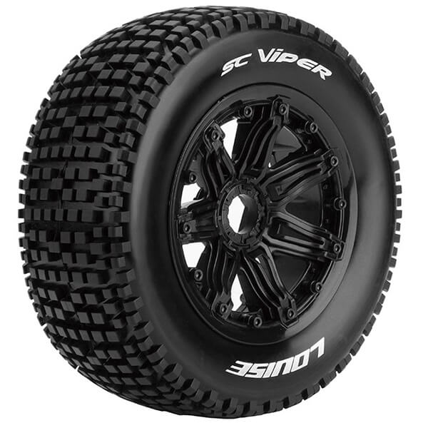 image LOUISE RC SC-VIPER 1/5 FR/RR SPORT HEX 24MM BLACK - Image 1