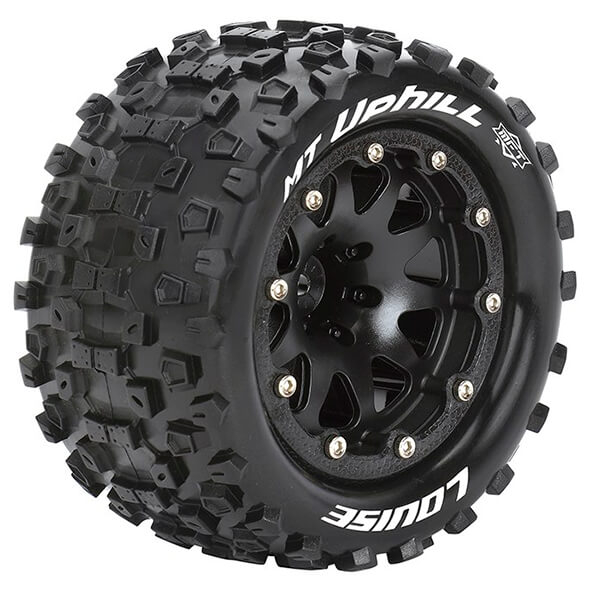 image LOUISE RC MT-UPHILL 1/10 SOFT BEAD-LOCK/0 OFFSET HEX 12MM BLACK - Image 1