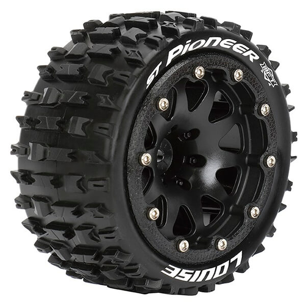 image LOUISE RC ST-PIONEER 1/10 SOFT BEAD-LOCK/1/2 OFFSET HEX 12M BLACK - Image 1
