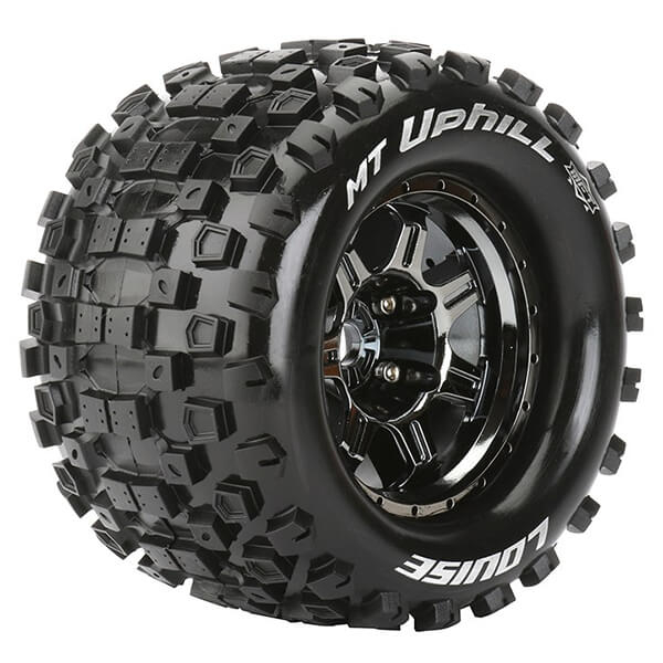 image LOUISE RC MT-UPHILL 1/8 SPORT 0" OFFSET HEX 17MM BLACK CHROME - Image 1