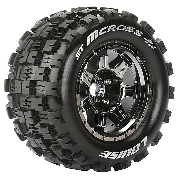 image LOUISE RC ST-MCROSS 1/8 SPORT 1/2" OFFSET HEX 17MM BLACK CHROME - Image 1