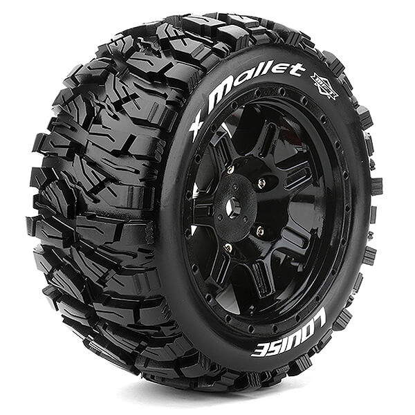 image LOUISE RC X-MALLET BLACK ARRMA KRATON 8S MOUNTED 24mm HEX - Image 1
