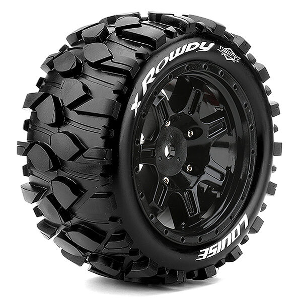 image LOUISE RC X-ROWDY BLACK ARRMA KRATON 8S MOUNTED 24mm HEX - Image 1