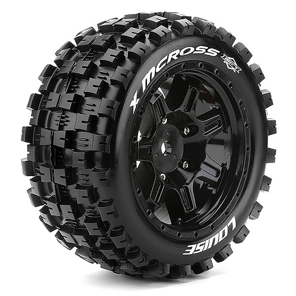 image LOUISE RC X-MCROSS BLACK XMAXX MOUNTED 24mm HEX - Image 1