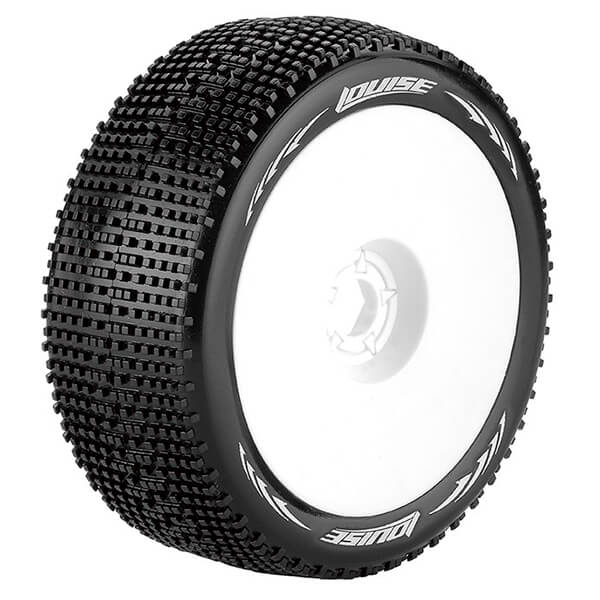 image LOUISE RC B-GROOVE 1/8 FR/RR SUPER SOFT HEX 17MM WHITE - Image 1