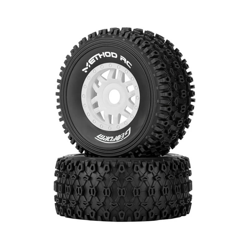 image METHOD GEOFORM 1/8 SC TYRES ON 17MM HEX WHITE WHEELS (PR) - Image 1