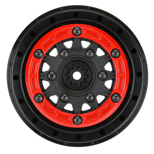 image PROLINE RAID 2.2/3.0" RED/BLACK BEAD-LOC 6x30 HEX SC WHEELS - Image 1