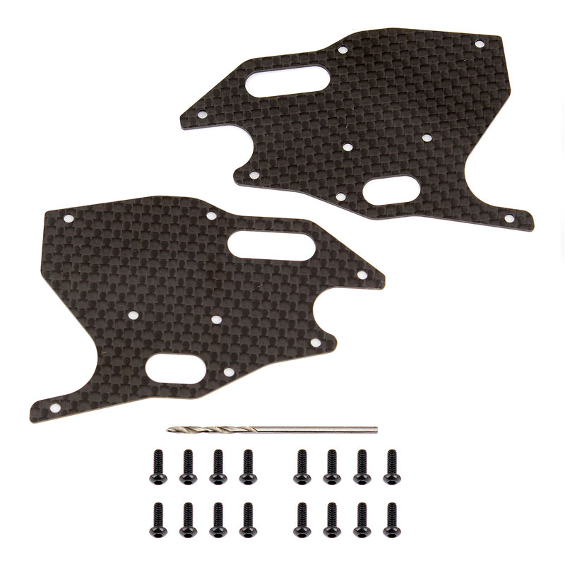 image ASSOCIATED RC8B3.1 FT GRAPHITE ARM STIFFENERS - FRONT - Image 1