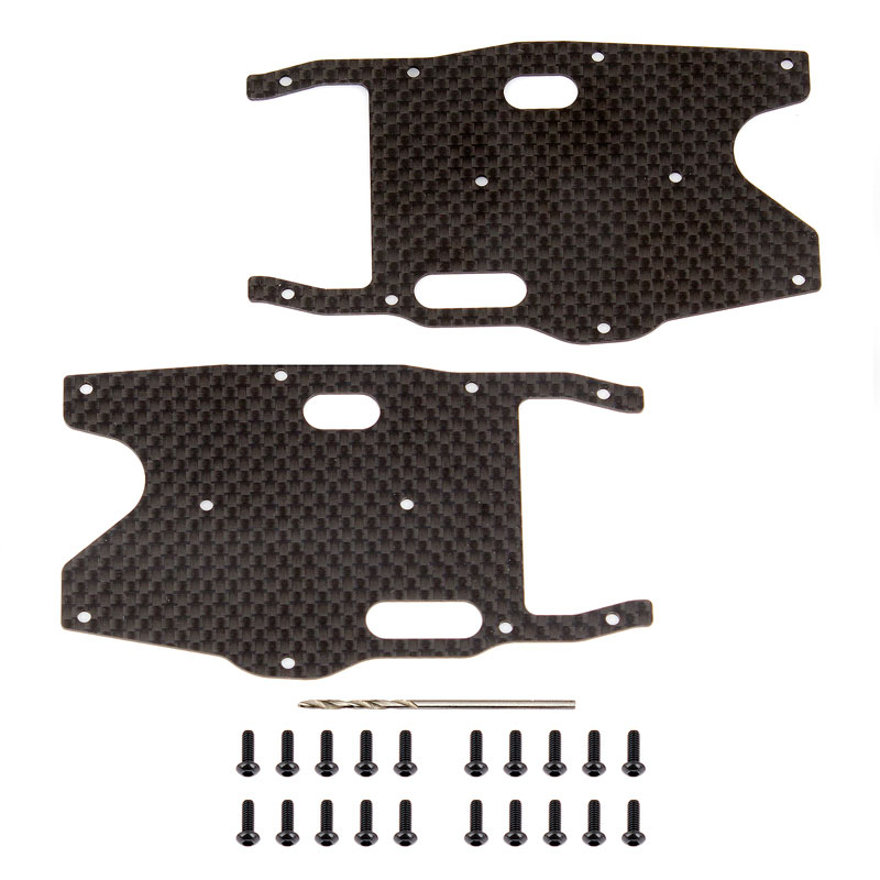 image ASSOCIATED RC8B3.1 FT GRAPHITE ARM STIFFENERS - REAR - Image 1