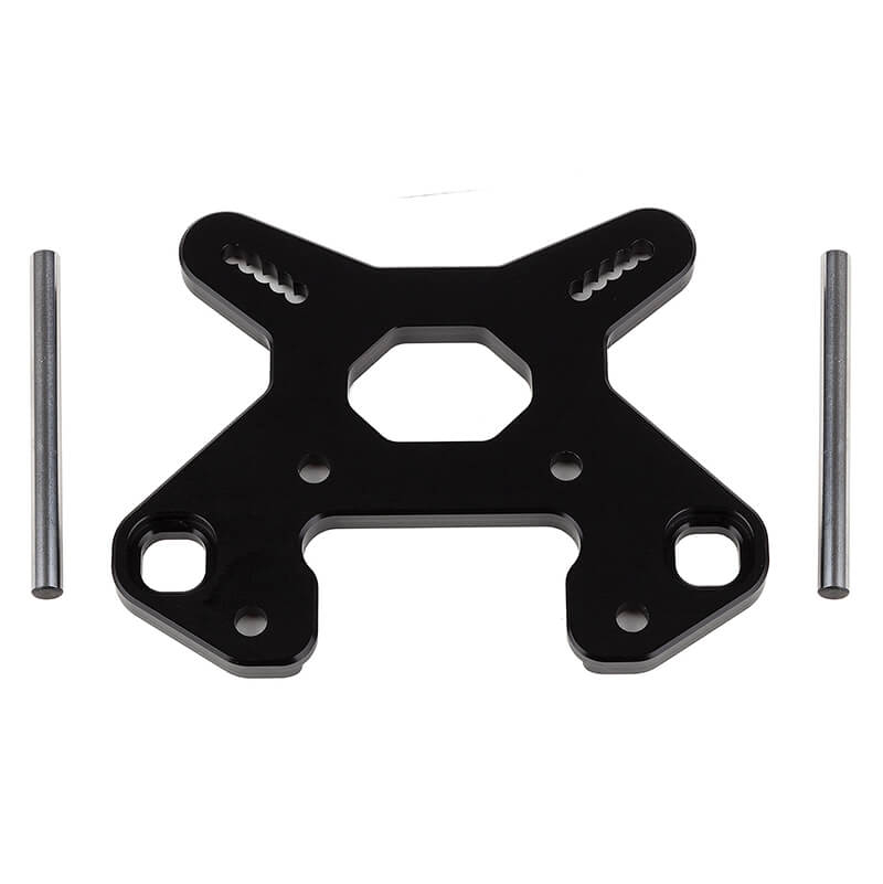 image ASSOCIATED RC8B4 FRONT SHOCK TOWER V2 BLACK ALUMINIUM - Image 1