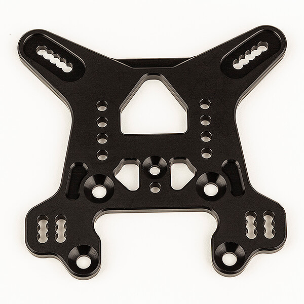 image TEAM ASSOCIATED RC8B4 REAR SHOCK TOWER, BLACK ALUMINIUM - Image 1