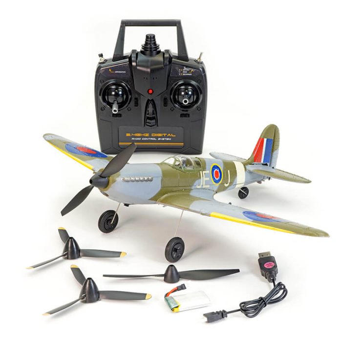 VOLANTEX SPITFIRE 4CH BLUE 400MM BRUSHED WITH GYRO EPP RTF - Image 1