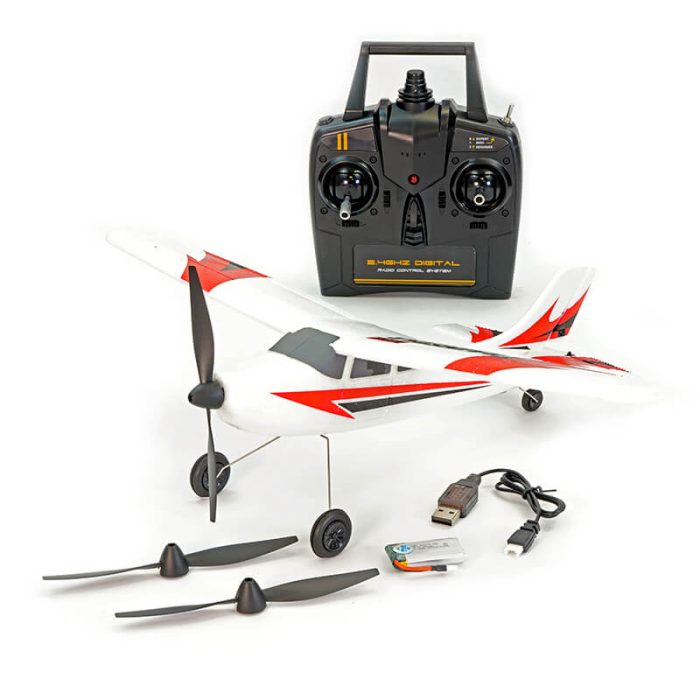 VOLANTEX TRAINSTAR MINI V2 3CH 400MM BRUSHED w/GYRO RTF - RED - Image 1