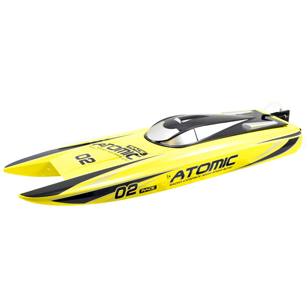 image VOLANTEX RACENT ATOMIC 70CM B/LESS RACEBOAT RTR COMBO(YEL) (UK Plug) - Image 1