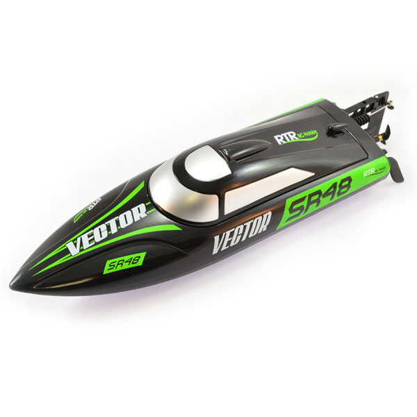 image VOLANTEX RACENT VECTOR SR48 B/LESS BOAT RTR COMBO BLACK (UK Plug) - Image 1