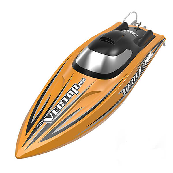 image VOLANTEX VECTOR SR80 PRO ARTR BOAT (NO BATT)- BLACK/ORANGE - Image 1