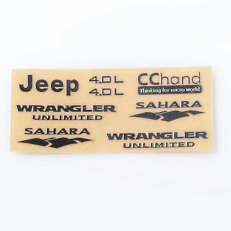 image RC4WD METAL EMBLEMS FOR AXIAL SCX10 JEEP WRANGLER - Image 1