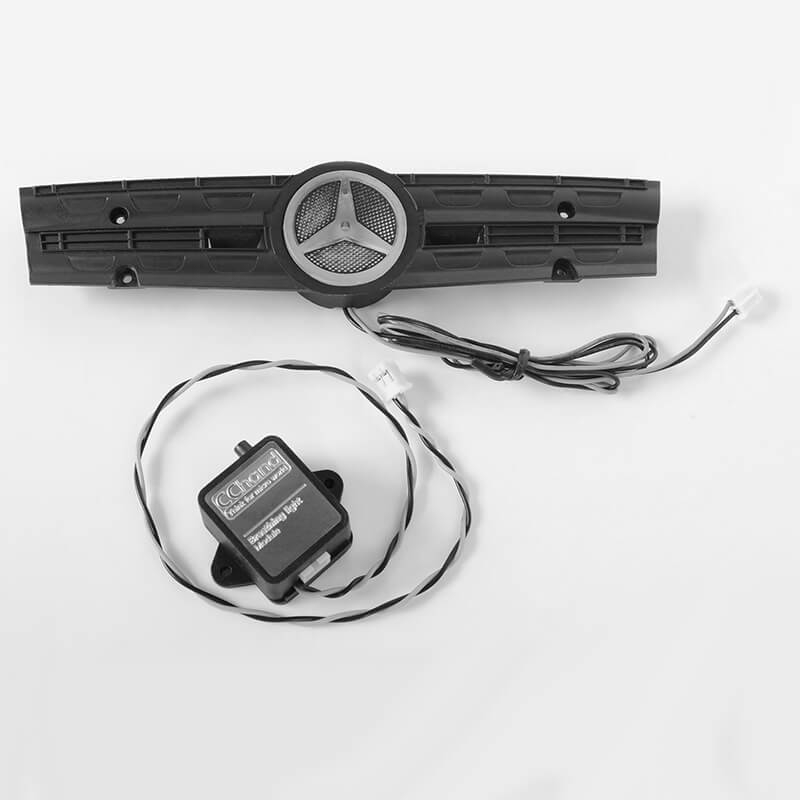 image RC4WD AMBIENT LIGHT GRILL LOGO W/STROBE EFFECT UNIT FOR MERCEDES-BENZ AROCS TIPPER TRUCK(B) - Image 1