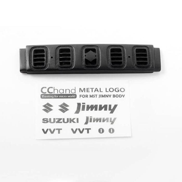 RC4WD FRONT GRILLE FOR MST 1/10 CMX W/ JIMNY J3 BODY W/ FRONT METAL DECALS - Image 1