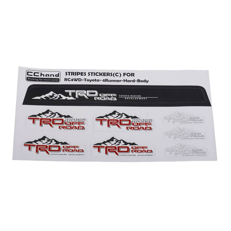 image RC4WD FRONT WINDSHIELD DECALS FOR 1985 TOYOTA 4RUNNER HARD BODY - Image 1