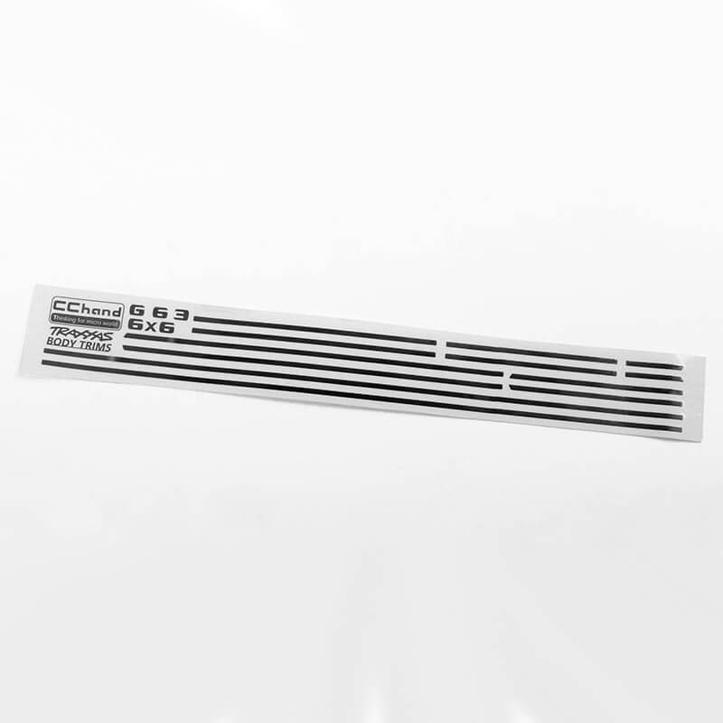image RC4WD STEEL BODY DECAL SHEET FOR TRAXXAS MERCEDES-BENZ G TRUCKS - Image 1