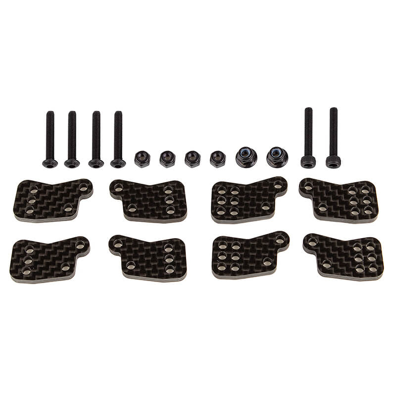 image TEAM ASSOCIATED RC8B4.1/e FT REAR HUB TOWER SET, CARBON - Image 1