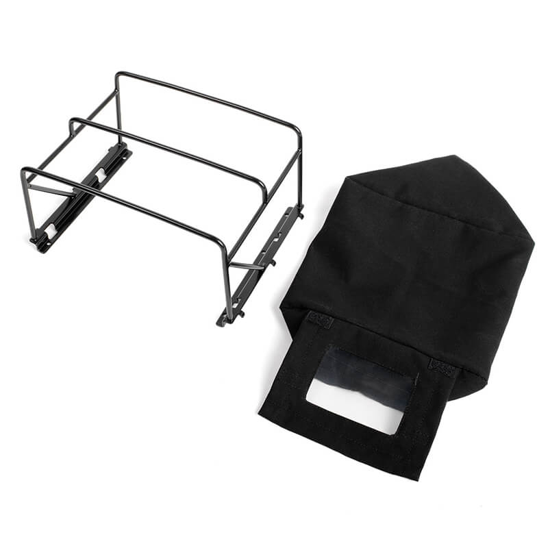 image RC4WD STEEL TUBE BED CAGE W/ SOFT TOP FOR GELANDE II 2015 LAND ROVER DEFENDER D90 (PICK-UP) (BLACK) - Image 1