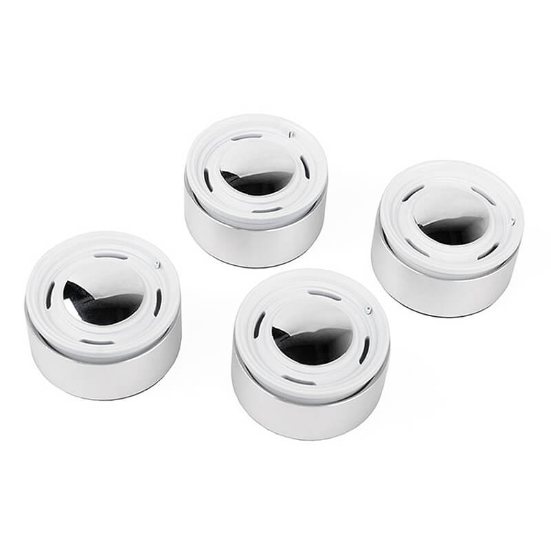 image RC4WD ANALOG 1.9'' ALUMINUM CAP WHEELS (WHITE) - Image 1