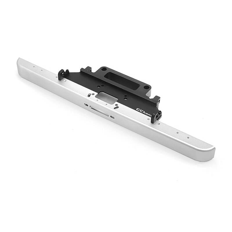 image RC4WD CLASSIC FRONT BUMPER FOR TRAIL FINDER 2 KIT "LWB" W/1980 LAND CRUISER FJ55 LEXAN BODY (SILVER) - Image 1