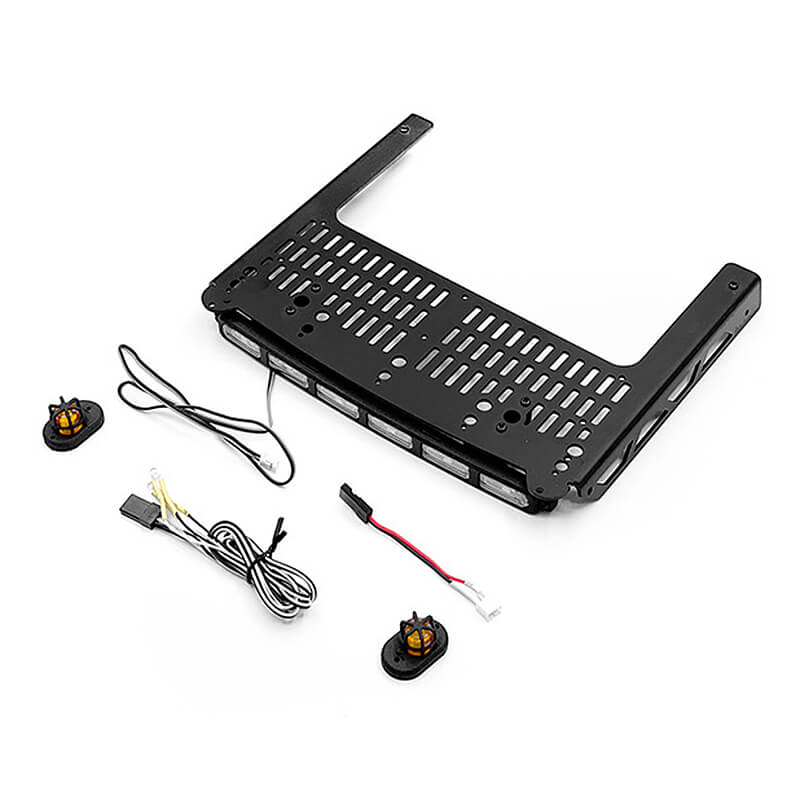 image RC4WD ROOF RACK W/ LIGHT BAR & WARNING LIGHT FOR TRAXXAS TRX - Image 1