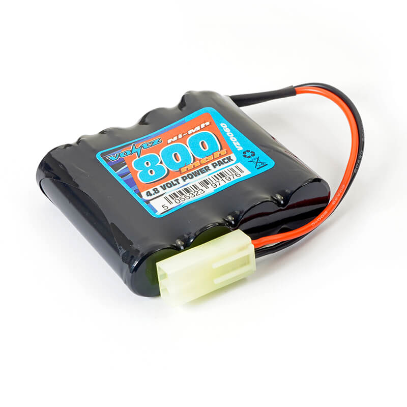 image VOLTZ HOBBY 4.8V 800mah NiMH BATTERY W/ MINI TAMIYA PLUG (HE00010) - Image 1