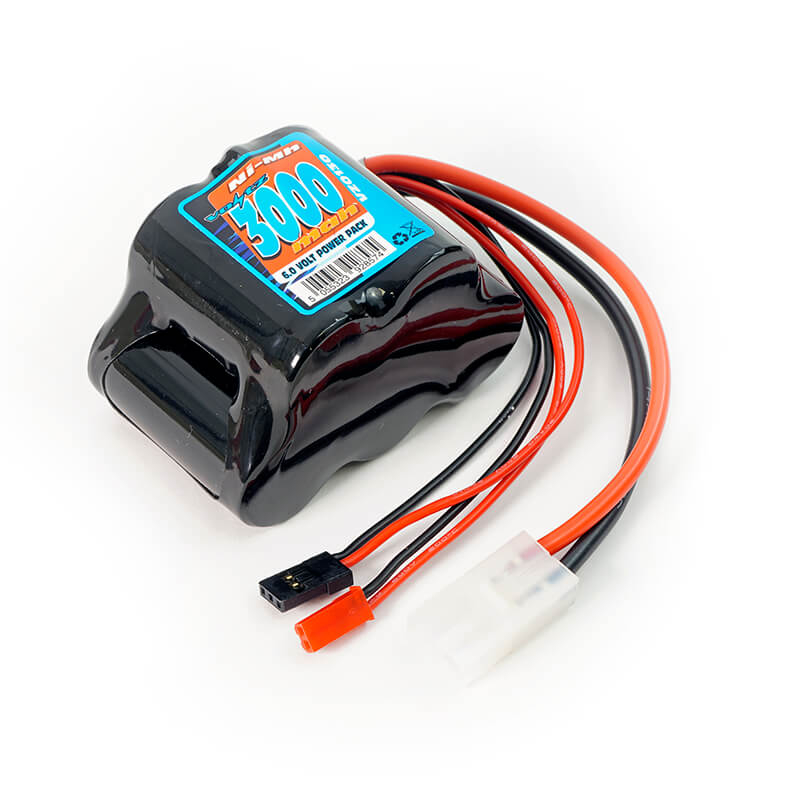 image Voltz 3000Mah 6.0v Receiver Sub-C Pack Hump Battery W/Bec/Jr Plug - Image 1