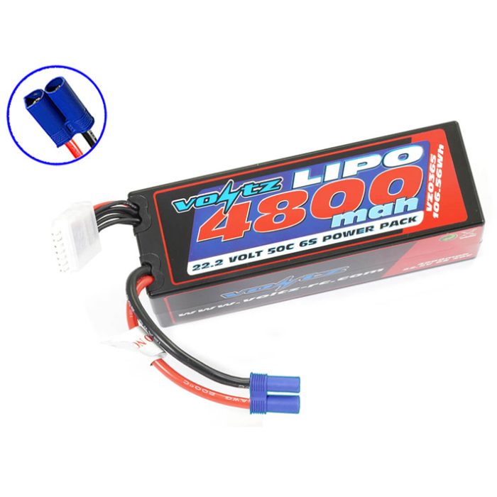 VOLTZ 4800mah HARD CASE 22.2V 50C LIPO STICK PACK EC5 - Image 1