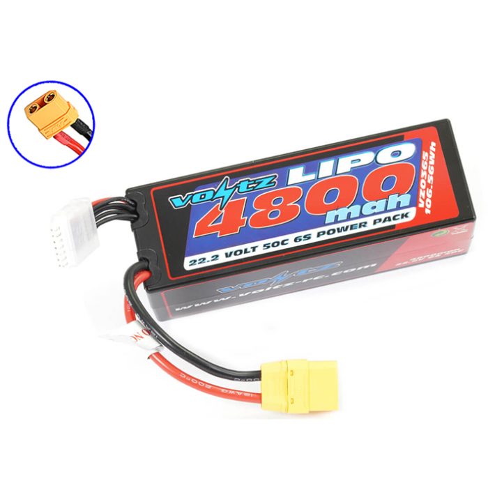 VOLTZ 4800mah HARD CASE 22.2V 50C LIPO STICK PACK XT90 - Image 1