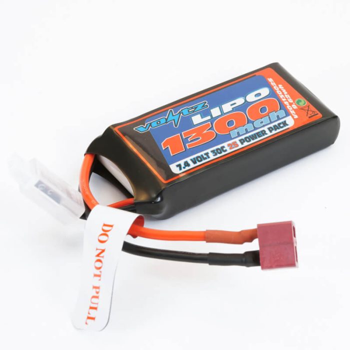 VOLTZ 1300mah 2S 7.4V 30C LIPO BATTERY (DEANS CONNECTOR) - Image 1